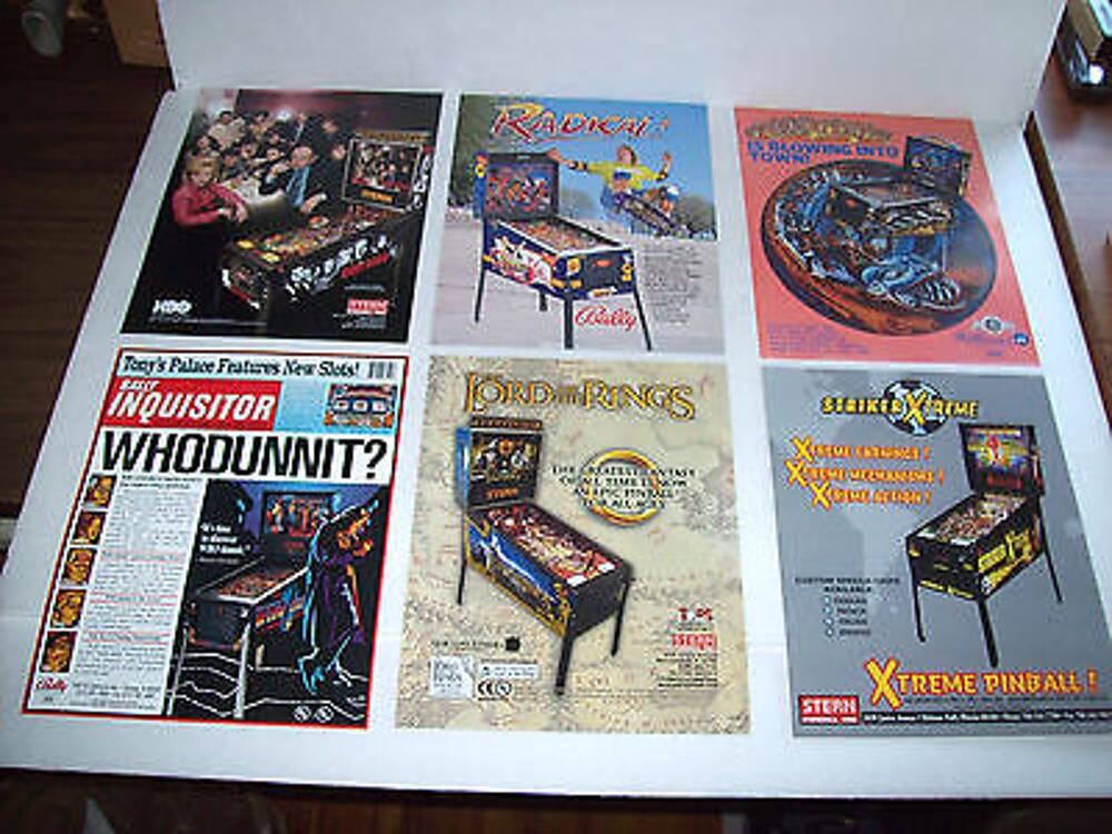 NOS Pinball FLYERS Lord Of The Rings Sopranos Radical Hurricane Who Dunnit #2